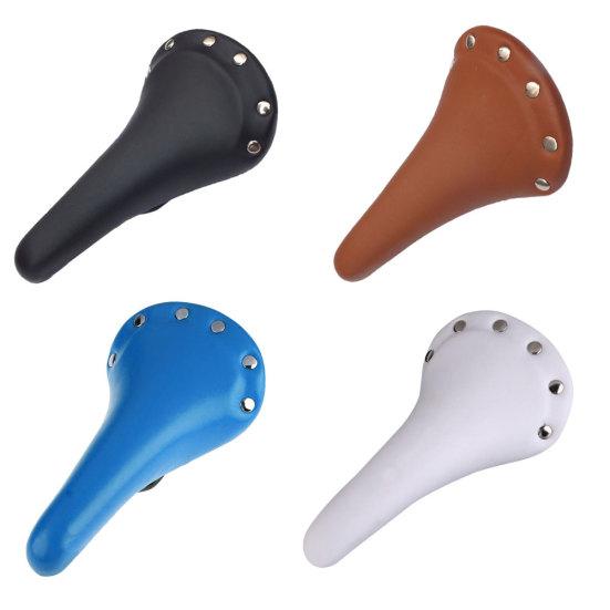 Vintage Retro Genietete Nieten Fahrrad Kissen Pad Rennen Fixed Gear Fahrrad Sattel Sitz