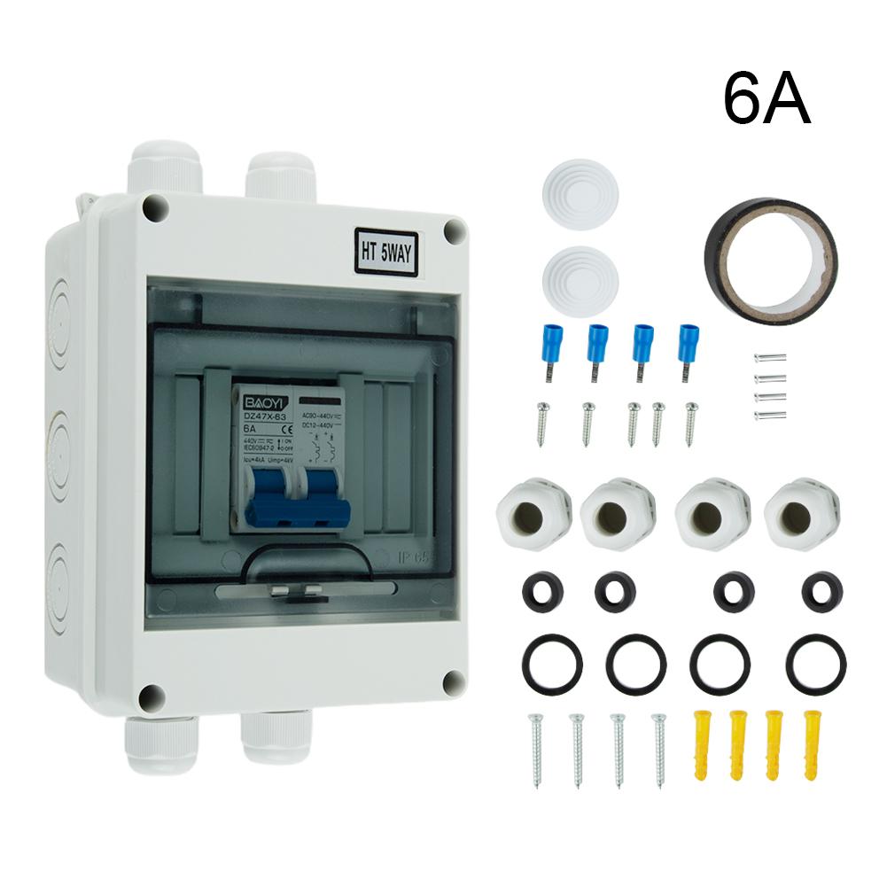 Waterproof Solar Isolator Switch Box DC440V Circuit Breaker PV Disconnect Switch for Wind/Solar/Hybrid System 6 125A Rated