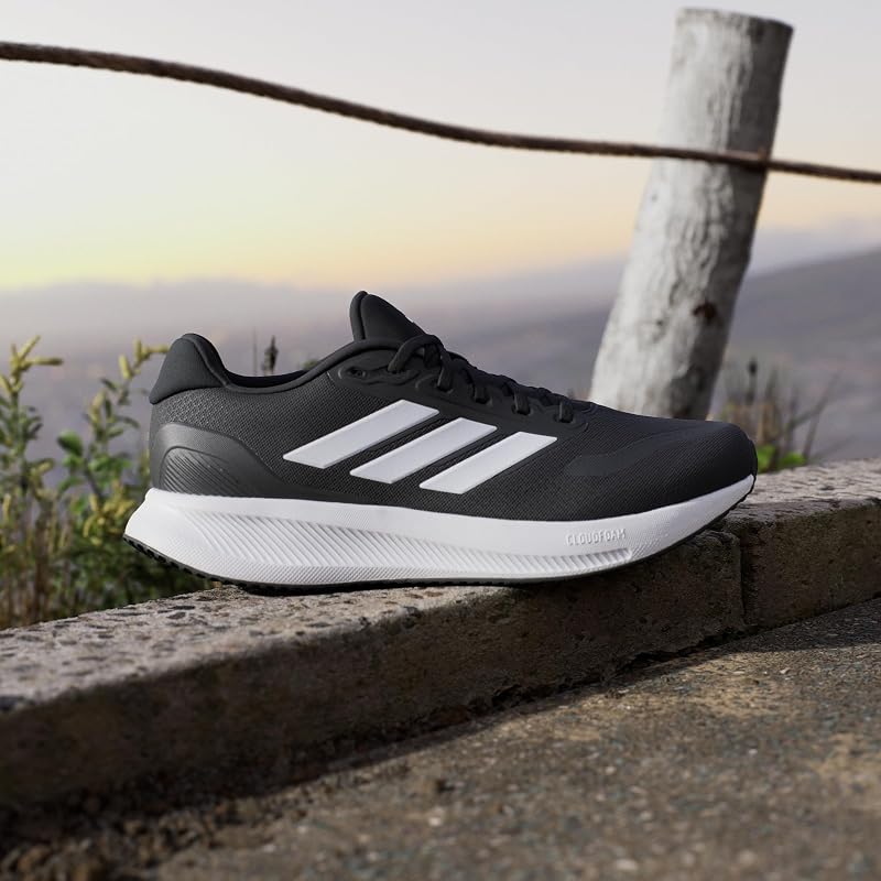 Adidas CoreRunner 5 Running Shoes, Unisex, Adult, NKE45, Core Black/Footwear White/Core Black (IH7758), Size 26.5 cm