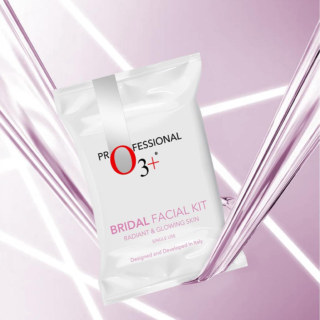O3+ Bruids Gezichtsset voor Stralende & Gloeiende Huid met Hyaluronzuur, Glycolzuur en Niacinamide (60g+69ml)