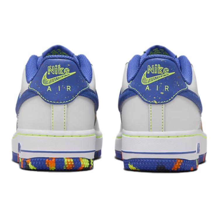 Nike Air Force 1 LV8 Gs Photon Dust Volt Total Orange Astronomy Blue HJ9231-025