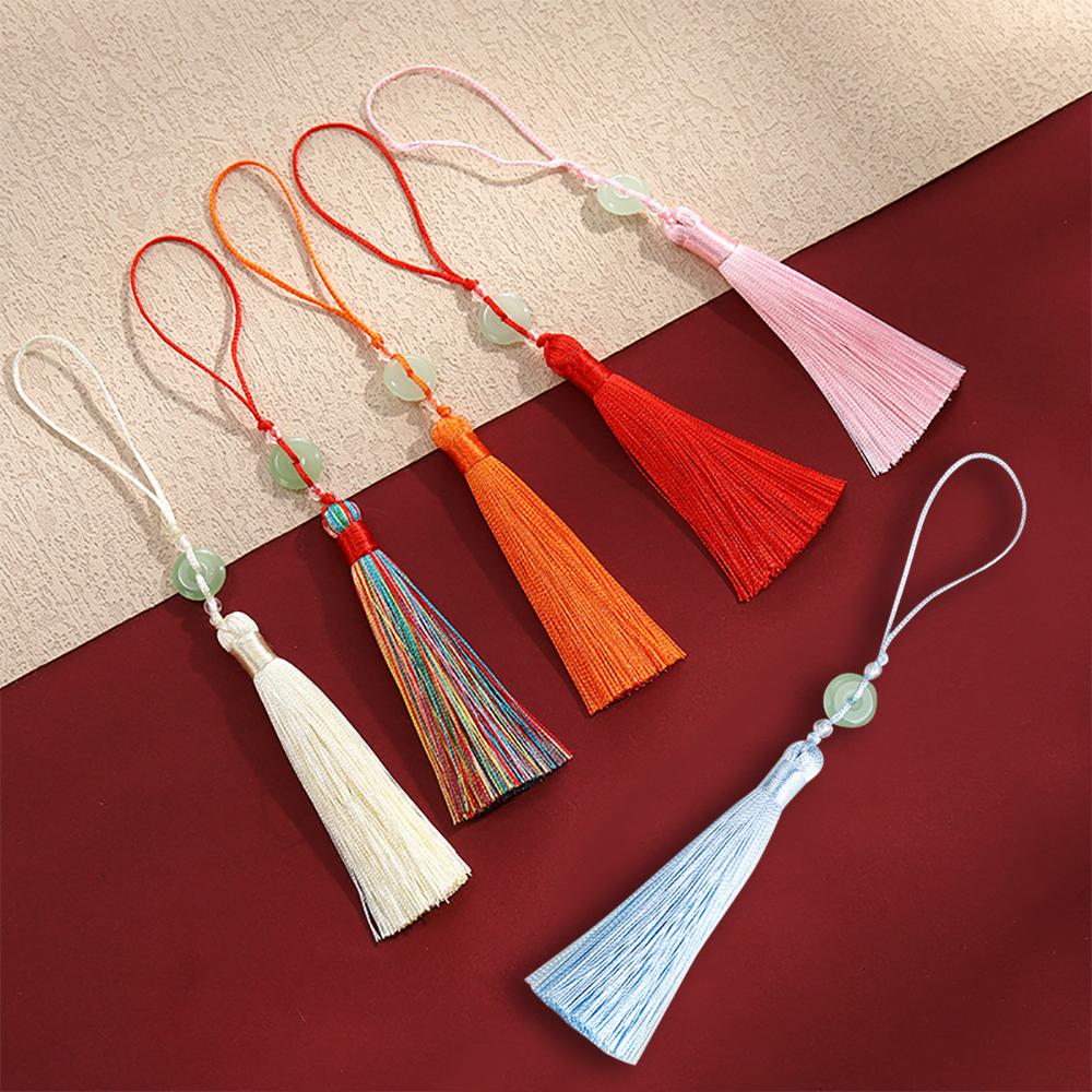 7cm Silky Tassel Fringe Tassels with Lucky Buckle Handmade Soft Craft Tassels Mini Beaded Tassels for Bookmarks Jewelry Making