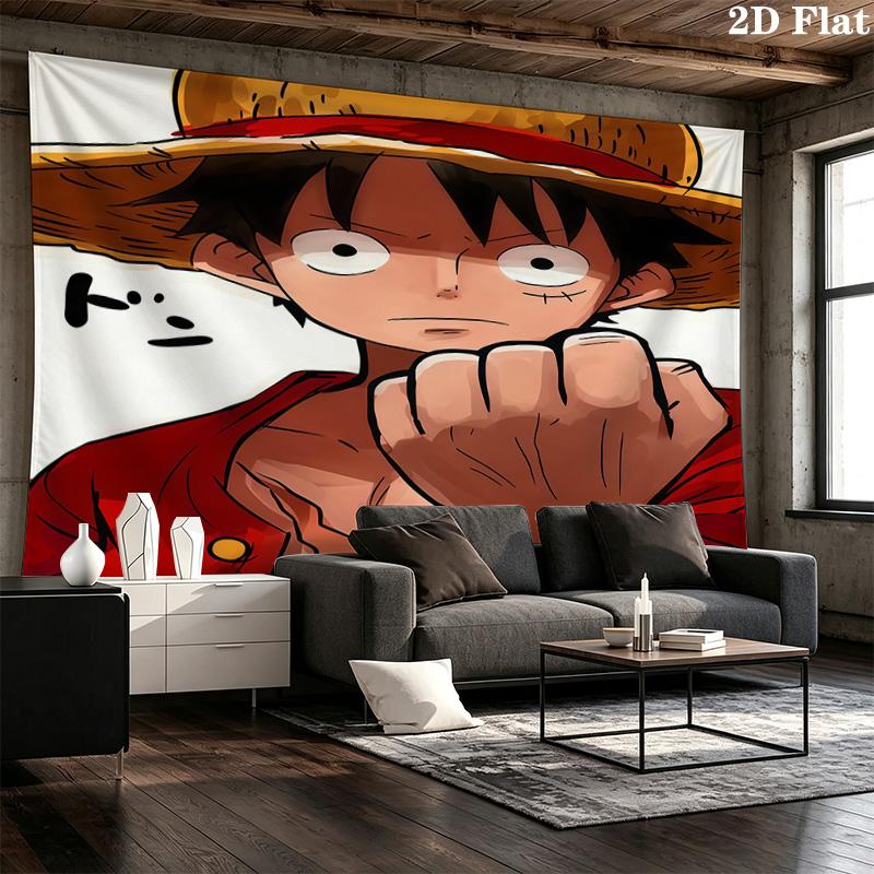 One Piece Monkey D Luffy Wall Tapestry Aesthetic Wall Hanging Printed Fabric Blanket Decorative Tapestries For Bedroom Living Room Home Decor