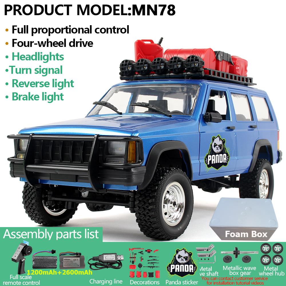 AAYD1 MN78 1:12 RC Car MN Model RTR Version RC Car 4WD 280 Motor Professional Off-Road RC 2.4G Remote Control Car For Boys Gifts