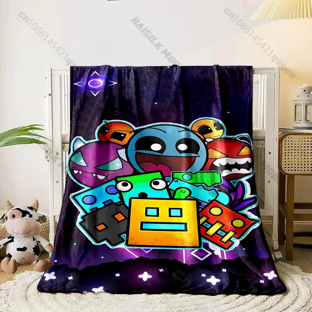

G-Ge0metry D-Dash Printed Flannel Blanket for Home Chair Sofa Couch Bed,Creative Funny Birthday Holiday Gifts for Boys and Girls 75x90cm