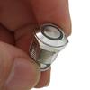 12mm LED Push Button Switch 12V 4Pin Silver Momentary Self-Locking Switches Waterproof