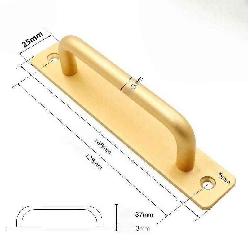2pcs Sliding Barn Door Handle, Aluminium Alloy Cabinet Door Handle Hardware for Wardrobe Cupboard Closet Garage Shed with Screws