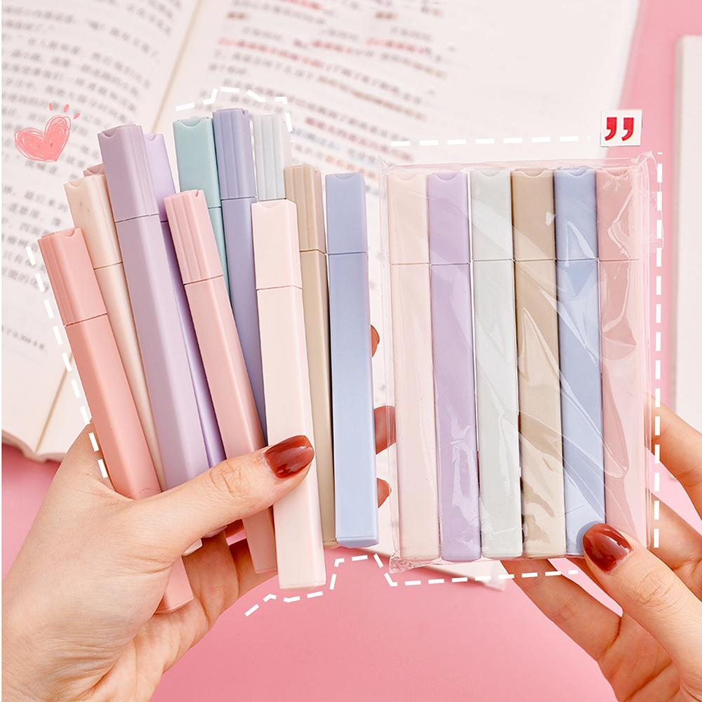 6 Pezzi Carini Kawaii Colore Caramella Molandi Cancelleria Ufficio Scuola Regalo Pennarelli Evidenziatori