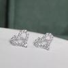 Premium Sense Earrings Micro-set Zirconia Fashion Love Heart Earrings Small Fresh Female Ear Jewelry