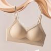 French V-neck Lace Diamond Shoulder Strap Multi-wearing Method Seamless Underwear Women's Small Breasts Gather Invisible Liquid Foundation Bra Cover