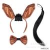 Halloween Animal Headband Tie and Tail Set for Costume Accessories 802