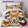 Butterfly Pattern Bedding Quilt Set Quilt Cover Pillowcase Home Decoration Birthday Gift (1 * duvet cover + 2 * pillowcase, without core)