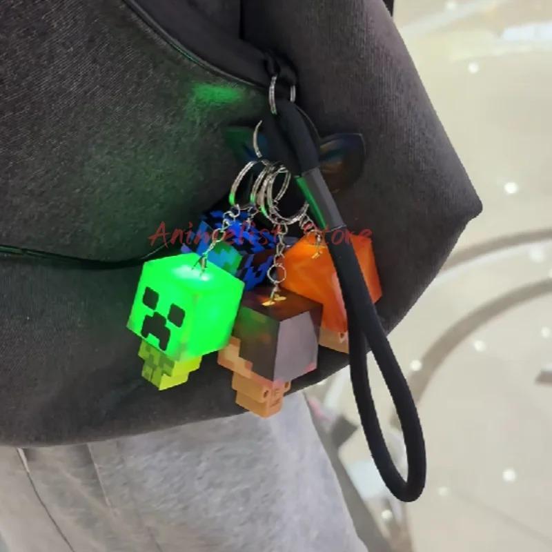 Mc Game Theme Surrounding Torch Led Light Mini Torch Keychain Backpack Pendant Children Gifts Led Night Light
