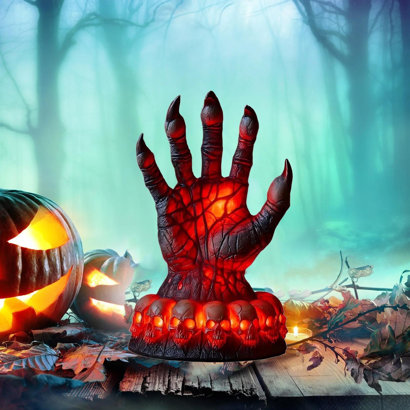 

Ручная лампа, Декоративная лампа ужасов на Хэллоуин, Жуткий декор для комнаты, Готический подарок для фанатов ужасов One Size