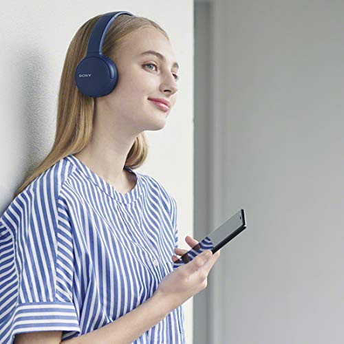 Sony Wireless Headphones WH-CH510 / Bluetooth / AAC Compatible / Up to 35 Hours of Continuous Playback / 2019 Model / with Mic / Blue WH-CH510 L