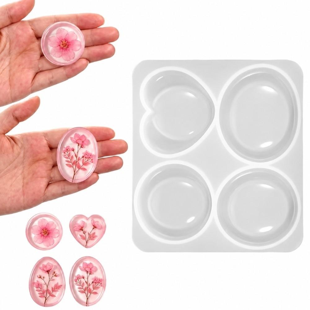 Oval Shape Stress Relief Mold Four Designs Resin Silicone Mold Stone Resin Mold Fidget Toy