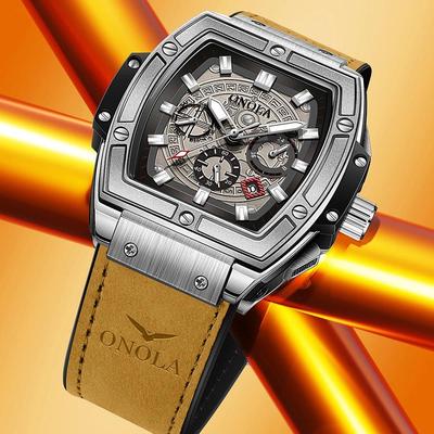 Neue Uhr für Herren Mode Business Armbanduhr Automatisch Lässig Luxus Wasserdicht Lederarmband Mechanische Uhren