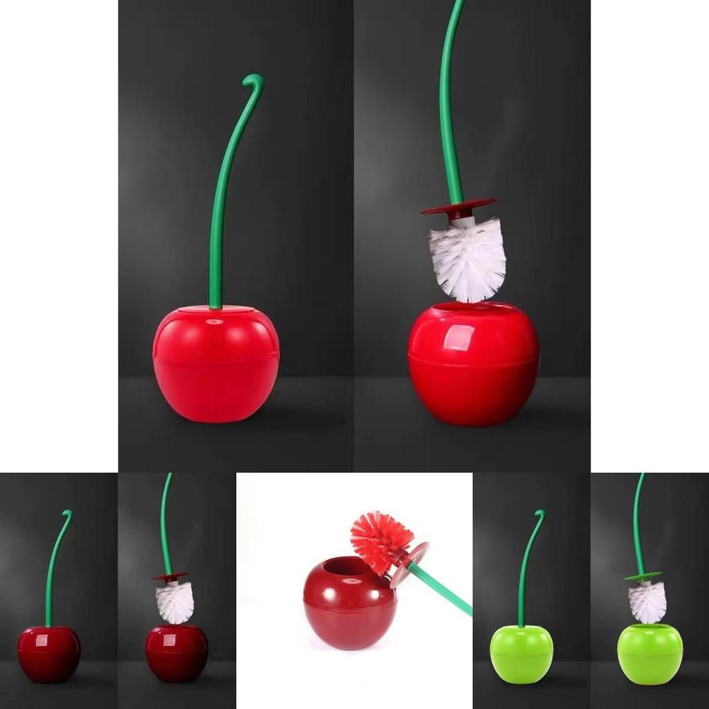 Convenient Long-handled Toilet Brush Set Cherry Toilet Brush For Quick And Efficient Cleaning Creative Plastic Cleaning Brush
