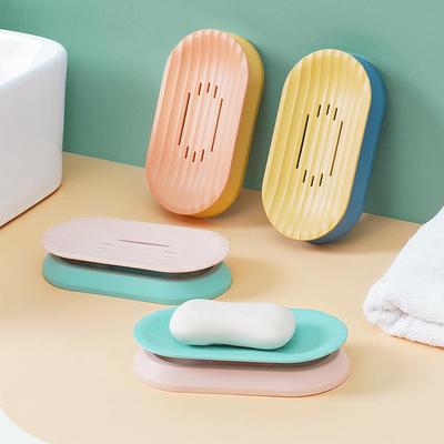 1pcs Double Layer Soap Dish Box Case Holder Container Wash Shower Bathroom Sealed Soap Box