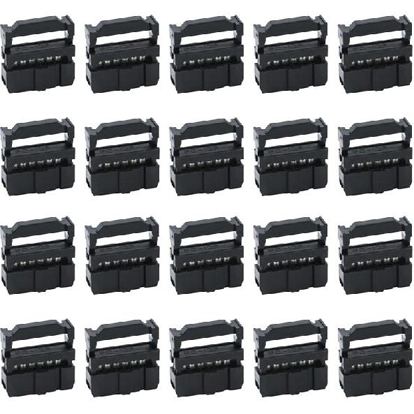 Antrader FC-10P IDC 2.54mm Pitch Connector Female Header JTAG ISP Socket 50-Pack