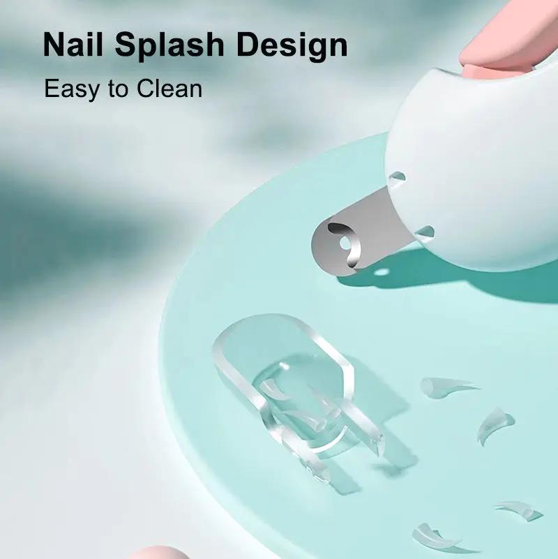 Pet Nail Clipper with Lighting Low Power Durable Handheld Mini Nail Trimmer for Puppy Kitten Birds Rabbits Ferret Small Animals