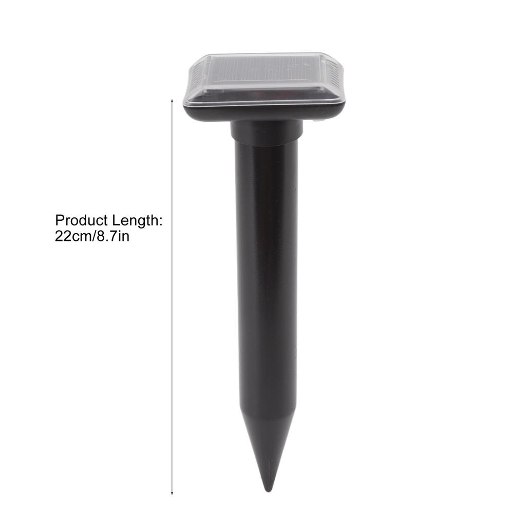 Mole Repeller Snake Repeller Ultrasound Snake Repeller Mini Solar Powered 360 Degree Buzzer Waterproof Mole Repeller for Outdoor