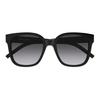 Saint Laurent Klassische Logo Arm Quadratische Sonnenbrille Damen Sonnenbrille Schwarz SLM105002