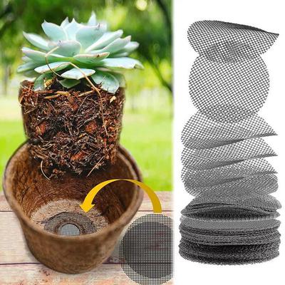 50Pcs Bonsai Pot Mesh Pad Breathable Drainage Grid Mat for Plant Care Soil Protection Eco-Friendly Gardening Tools DIY Supplies