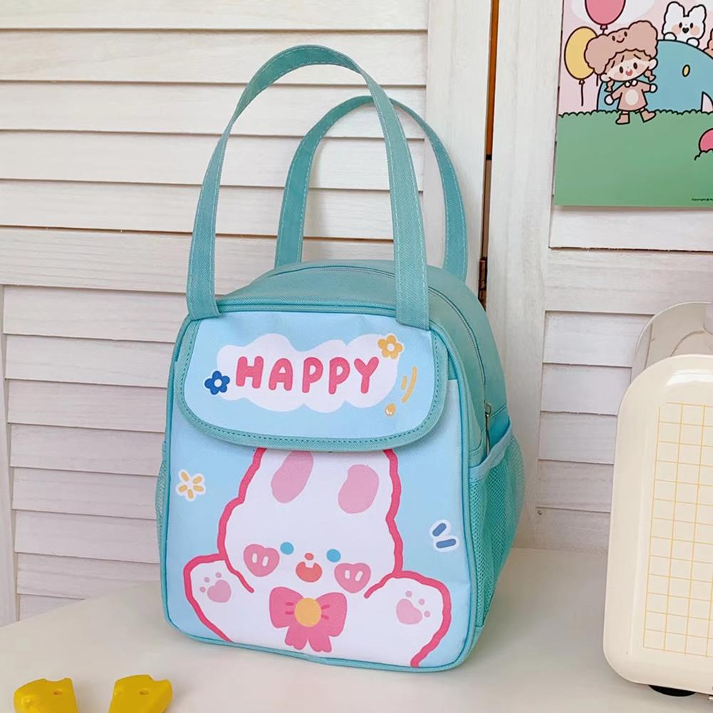 Newest Cute Lunch Bag For Girls Cartoon Rabbit Oxford Fresh Cooler Bags Kawaii Thermal Breakfast Box Portable Picnic Travel