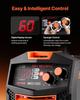 VEVOR MIG Welder, 130A Synergic Mig Welding Machine, 2-in-1 Gas MIG/Gasless Flux Core MIG Multi-Process Welder Machine