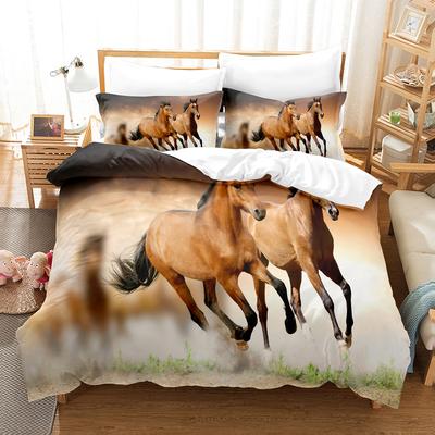 3D Das Pferd Bettwäsche-Sets Bettbezug-Set mit Kissenbezug Twin Full Queen King Bettwäsche Bettwäsche