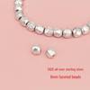 S925 Sterling Silver Faceted Diamond-Shaped Spacer Beads for DIY Jewelry and Handwoven Accessories