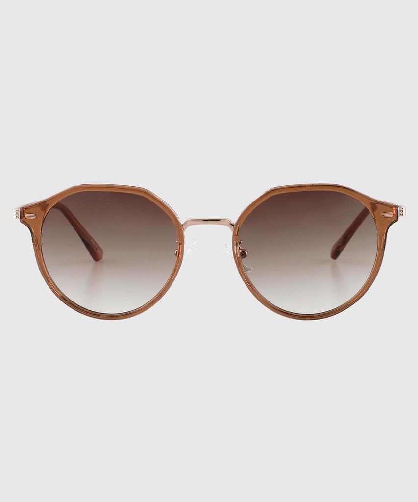 Tuditeo Lun Round Combination Nylon Lens Uv Blocking Sunglasses C3 Light Brown