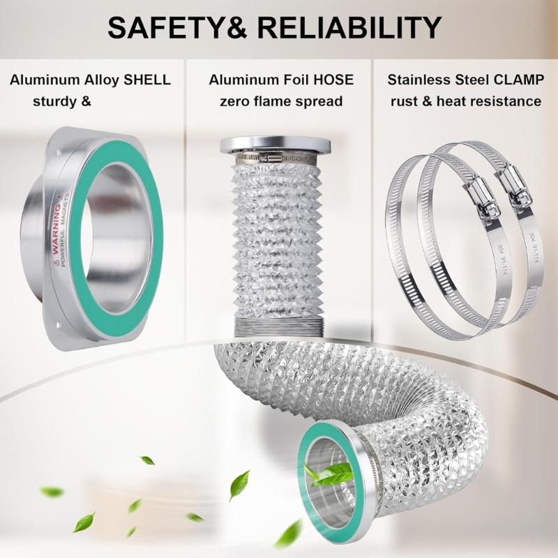 Heavy Type Fireproof Dryer Vents Magnetic Coupling Magnetic Dryer Vents Coupling Dryers Part Easy to Clean