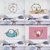 JJoke Bear Kawaii Tapestry Wall Hanging Tapestry Art Deco Blanket Curtain Hanging At Home Bedroom Living Room Decor