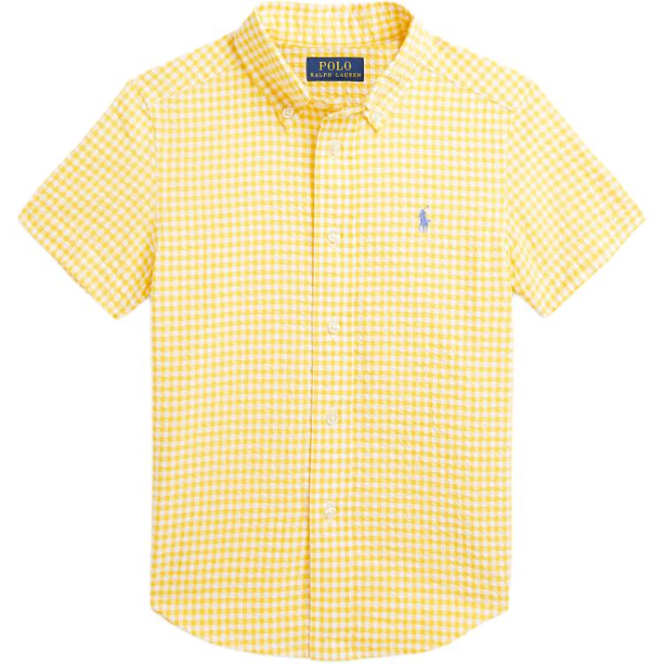 

Рубашка Polo Ralph Lauren Ss25 Хлопок Пузырчатая марля Короткий рукав Желтая Детская Детские рубашки CWPOWOVY6820563-999 XL