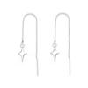 Asymmetrical Four-Pointed Star Stud Earrings for Women - 2026 Trendy Korean Cold Style
