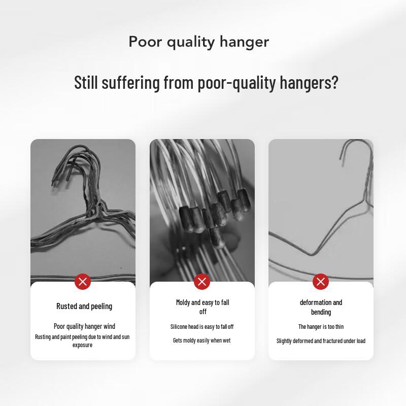 LYNN Heavy-Duty Solid Stainless Steel Clothes Hangers