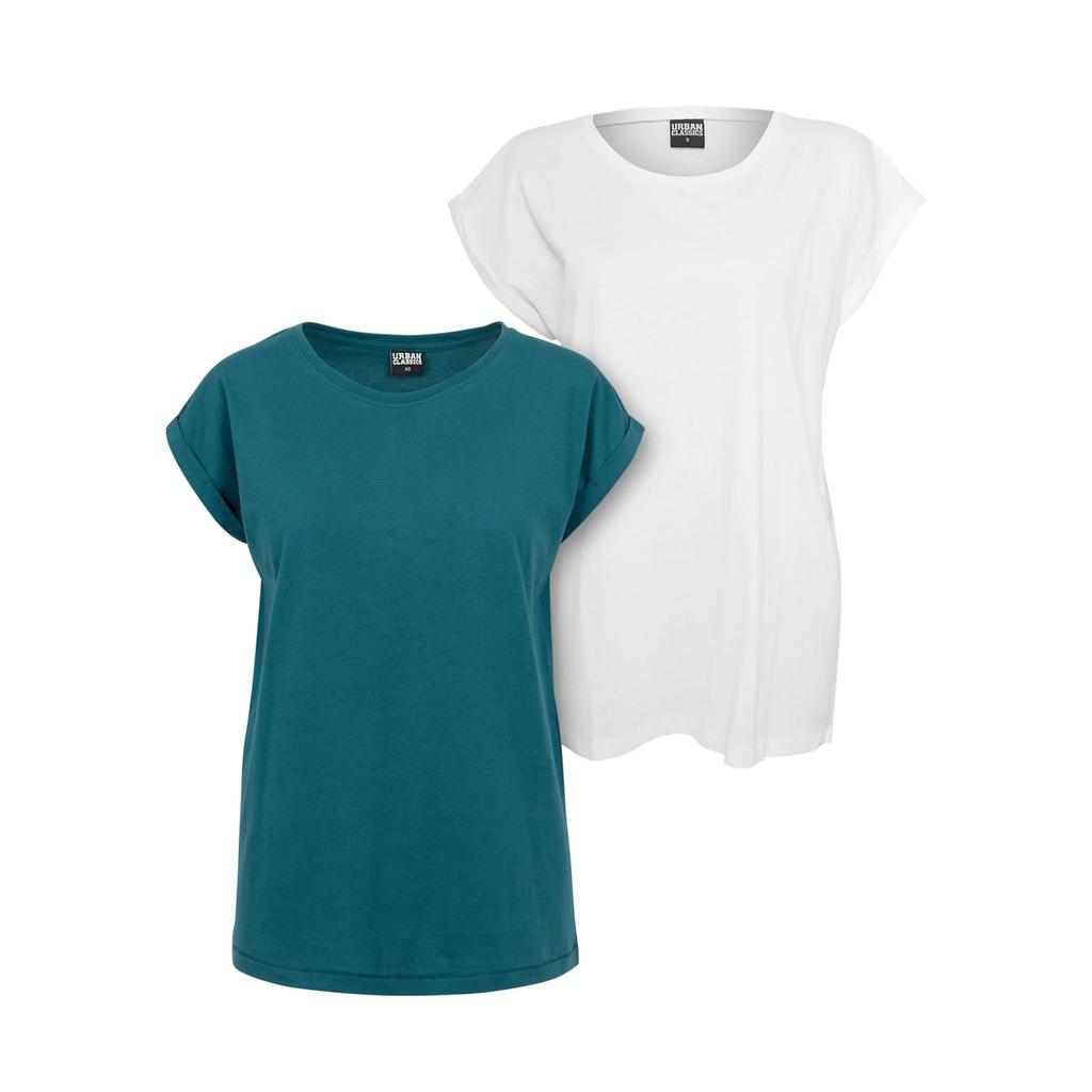 Urban Classics Womens/Ladies Extended Shoulder T-Shirt (Pack of 2)