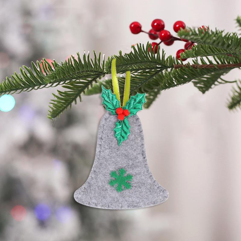 Non-Woven Christmas Tree Ornaments: Santa, Reindeer, Cane