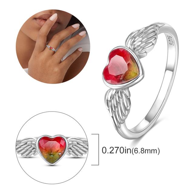 

Ангел-хранитель, звезда, луна, серебряный цвет, женские кольца, розовое сердце, фианит, голубой циркон 6