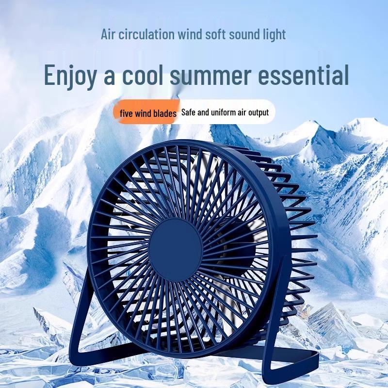 Ultra-Quiet Mini Desktop Fan: Portable Silent Electric Fan for Student Dorms, Bedside, or Office Use