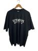 VETEMENTS T-SHIRT BAWEŁNA Czarny JEDNOLITY Koszulka Unisex