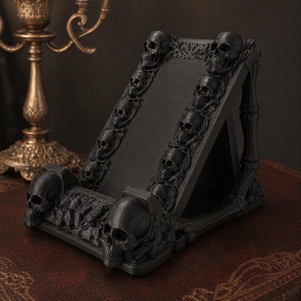 Multi-Purpose Gothic Phone Stand Creative Desktop Ornament Skull Phone Holder Ornament Display
