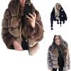 2024 Thickened Plush Coat with Hood - Long Sleeve Faux Rabbit Fur