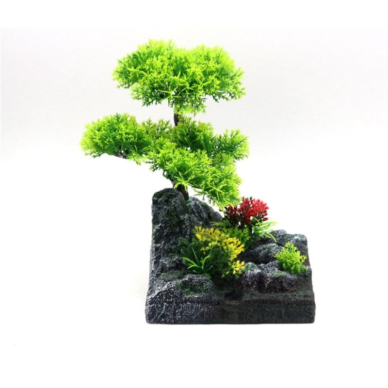 Fishtank Artificial Plant Landscape Fish Tanks Decorations for Aquariums Terrarium Shrimp Tree Ornaments Habitat