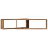 Wall Shelves 2 pcs Reclaimed Wood Look 80 x 15 x 26 cm Engineered Wood