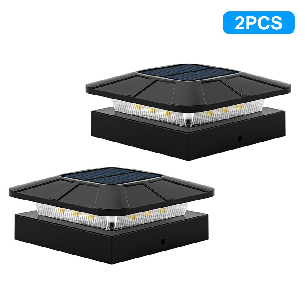Solar Post Cap Lights Outdoor 3 Lighting Modes For Fence Deck Patio Garden Decor Solar Powered Post Lights Fit 4x4 Wood Vinyl