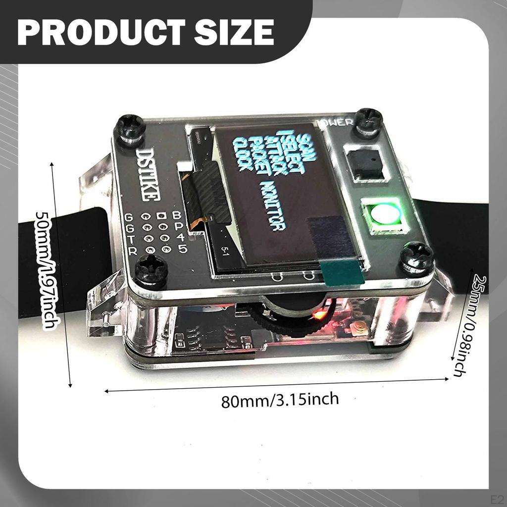 Deauther Smart Watch,Development Board LED Display Testing Networks for Beginners Network Security