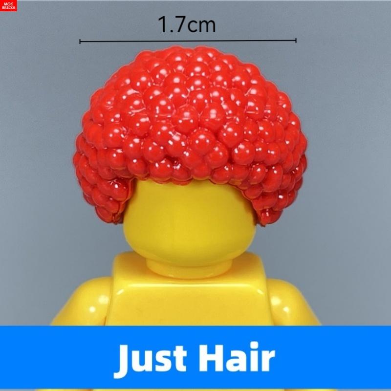 

MOC Bricks 4cm Action Figure Hairs Band Music Bubble Mohawks hairstyle Afro Rock Roll 93563 Particle DIY Toys Children Kids Gift